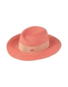 Maison Michel Woman Hat Salmon Pink Size M Hemp