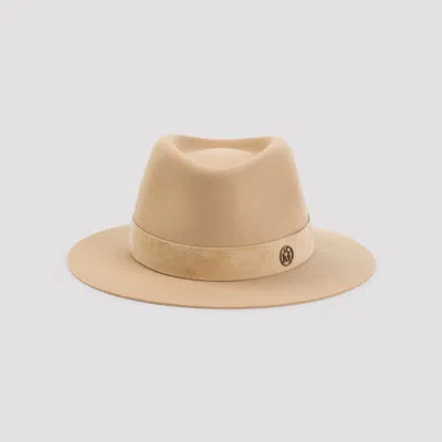 Maison Michel Women's Andre Suede-on Felt Hat In Nude & Neutrals