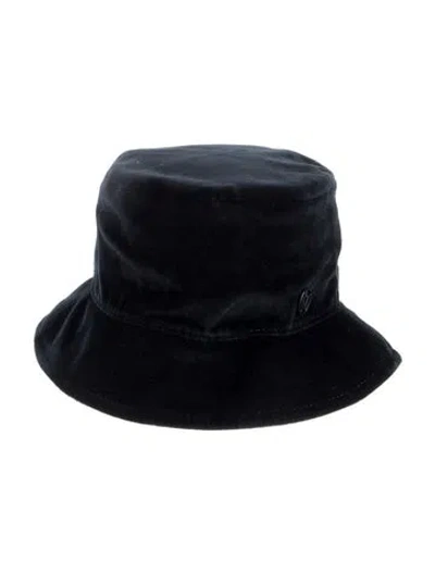 Pre-owned Maison Michel Women's Blue Suede  Bucket Hat