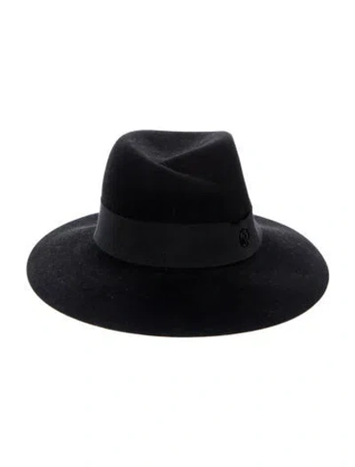 Pre-owned Maison Michel Women's Fedora Hat In Black