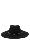 Maison Michel Roy Rock Studs Wool Felt Fedora Hat In Black