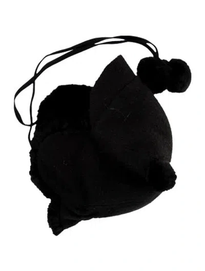 Pre-owned Maison Michel Wool Aviator Hat In Black