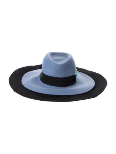Pre-owned Maison Michel Wool Fedora In Blue