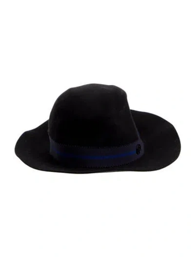 Pre-owned Maison Michel Wool Fedora Hat W/tags In Black