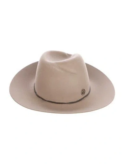 Pre-owned Maison Michel Wool Fedora In Neutral