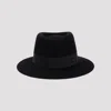 Maison Michel 'andre' Hat With Ribbon Band And Wide Brim In Black