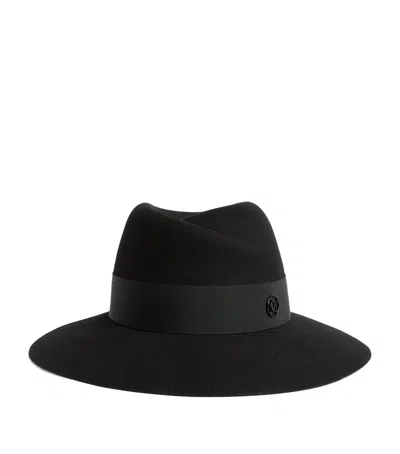 Maison Michel Wool Felt Virginie Fedora In Black