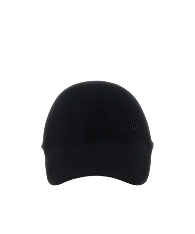 Maison Michel Wool Logo-plaque Cap In Green