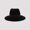Maison Michel Virginie Wool Hat Wide Brim Ribbon In Black