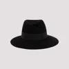 Maison Michel Virginie Wool Hat Wide Brim Ribbon In Black