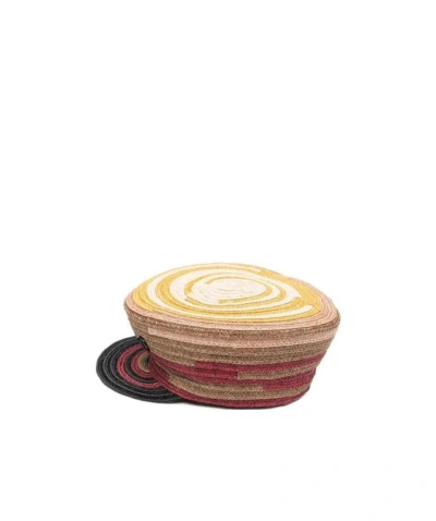 Maison Michel Woven-raffia Hemp Hat In Brown