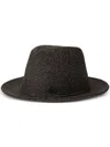 Maison Michel Ygor Wool-blend Fedora In Braun