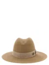 Maison Michel Wide Brim Hat Ribbon Band In Brown