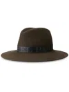Maison Michel Zango Logo-print Fedora In Brown
