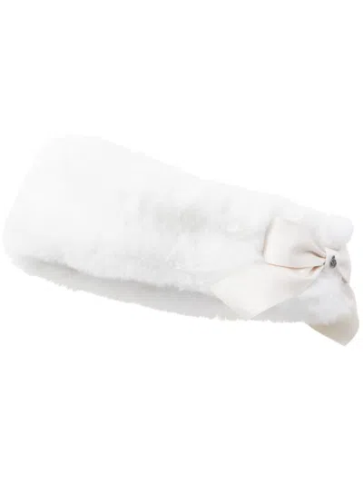 Maison Michel Zaza Ear Headband In White