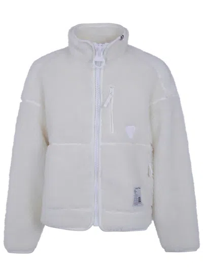 Maison Mihara Jacket Wide Back "boa Blouson" In White