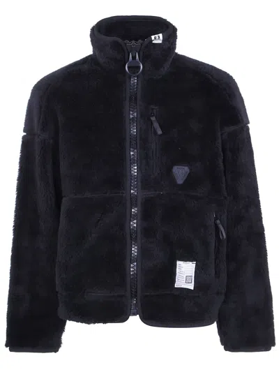 Maison Mihara Jacket Wide Back "wide Back Boa Blouson" In Blue