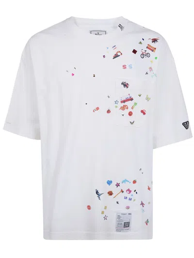 Maison Mihara Kids Sticker Tee In White
