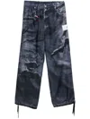 Maison Mihara T. A.t. A Trompe L`oeil Denim Pants By