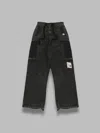 Maison-mihara-yasuhiro Cotton Satin Cargo Trousers In Black