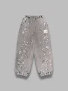 Maison-mihara-yasuhiro Embellished Bleached Pants In Silver