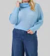 Maison Montagut Caelie Mohair Bardot Sweater In Light Blue In Blue