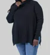 Maison Montagut Clara Loose Fitting Turtleneck Sweater In Black In Black