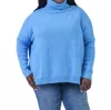 Maison Montagut Clara Loose Fitting Turtleneck Sweater In Light Blue In Blue