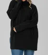 Maison Montagut Long Loose Wool And Cashmere Sweater In Black In Black