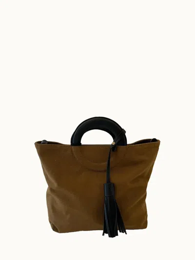 Maison N.h Paris Oberkampf Medium Tote Bag In Kaki In Multi