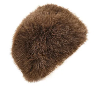 Maison Ola 'le Chapka' Faux Fur Hat In Brown