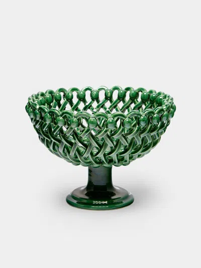 Maison Pichon Uzès Hand-glazed Ceramic Braided Raised Bowl