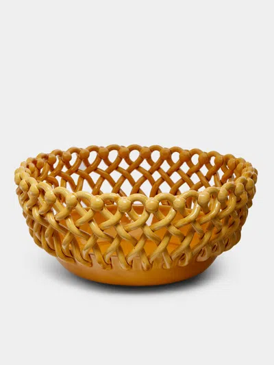 Maison Pichon Uzès Hand-glazed Ceramic Braided Serving Bowl  Abask Luxury Gift