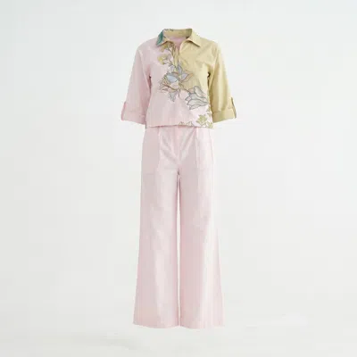 Maison Qala Green / Pink Petunia Dahlia Pink Set