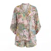 Maison Qala Pink Willow Aster Co-ord Set In Multi