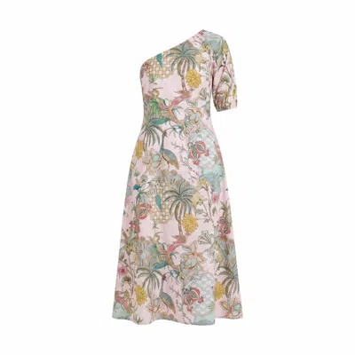 Maison Qala Pink Yarrow Dress In Multi