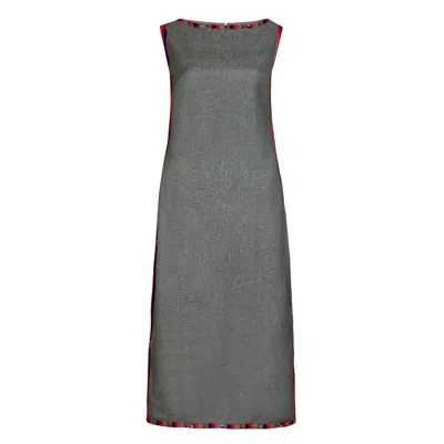 Maison Qala Women's Green Olive Secret Margin Dress