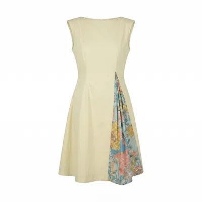 Maison Qala Women's Green Zinnia Dress In Yellow