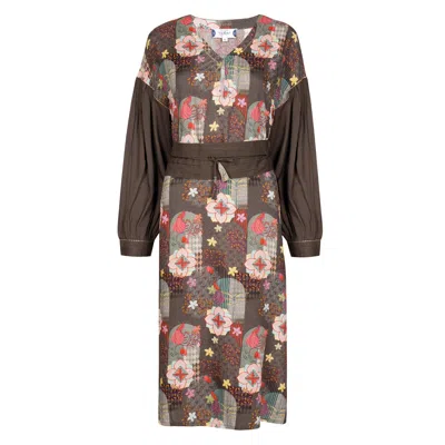 Maison Qala Women's Grey The Lyric Dress In Gray