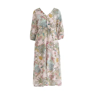 Maison Qala Women's Pink Iris Dress In Gray