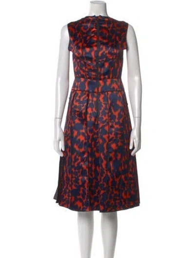 Pre-owned Maison Rabih Kayrouz Animal Print Midi Length Dress In Multi
