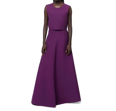 Maison Rabih Kayrouz Cady Sleeveless Top In Plum In Purple