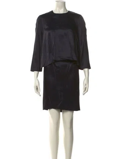 Pre-owned Maison Rabih Kayrouz Crew Neck Knee-length Dress In Black