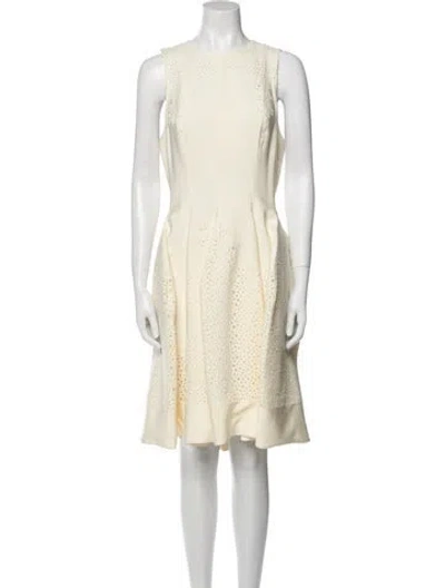 Pre-owned Maison Rabih Kayrouz Crew Neck Knee-length Dress In Neutral