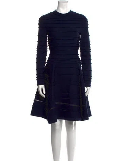 Pre-owned Maison Rabih Kayrouz Crew Neck Knee-length Dress W/ Tags In Blue