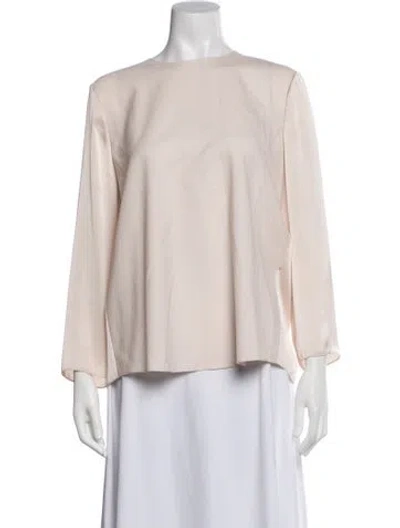 Pre-owned Maison Rabih Kayrouz Crew Neck Long Sleeve Top In Pink