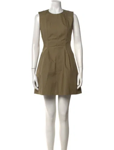 Pre-owned Maison Rabih Kayrouz Crew Neck Mini Dress In Green