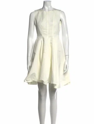 Pre-owned Maison Rabih Kayrouz Crew Neck Mini Dress In Neutral