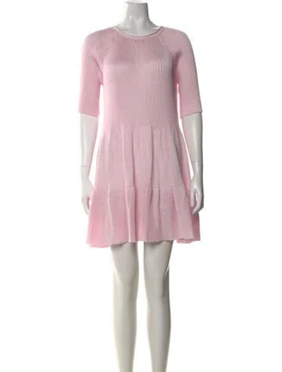 Pre-owned Maison Rabih Kayrouz Crew Neck Mini Dress In Pink