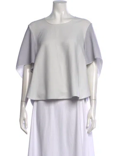 Pre-owned Maison Rabih Kayrouz Crew Neck Short Sleeve Top In Neutrals